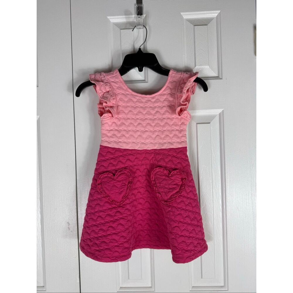 Janie and Jack Girls Quilted Heart Dress Size 5